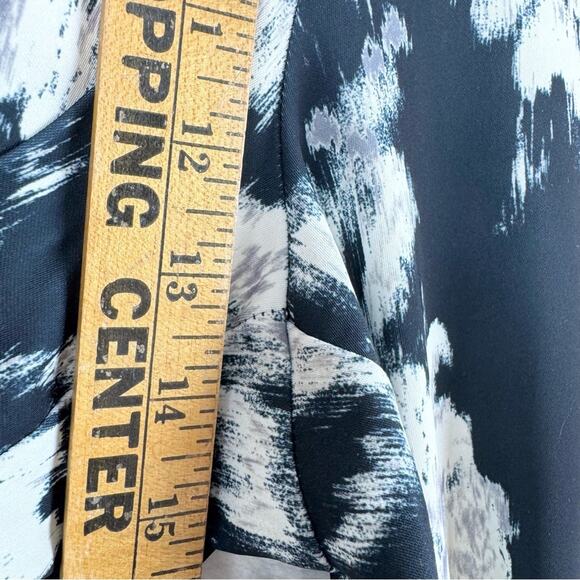 Natori Tie-Dye Floral Fluid Crepe Pull On Pants Black/White/Grey Sz XL Cocktail - Picture 15 of 16